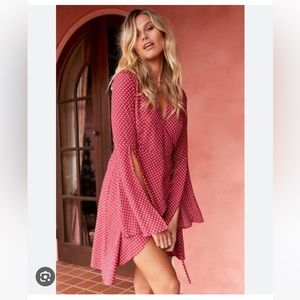 NWT Somedays Lovin polka dot pink dress size XS